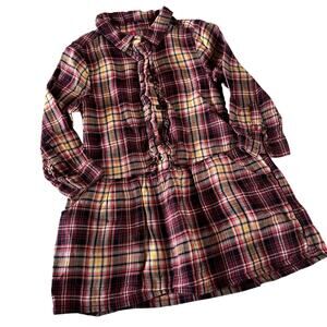 Orchestra Plaid Flannel Dress - Pink - Size 2